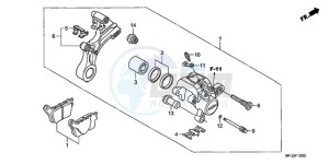 CBR600RR9 Korea - (KO / MK) drawing REAR BRAKE CALIPER (CBR600RR)