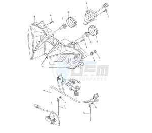 YZF R6 50TH 600 drawing HEADLIGHT