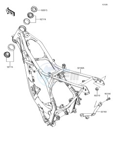 KX85-II KX85DEF EU drawing Frame