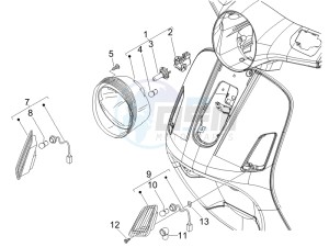 Granturismo 200 L USA drawing Head lights - Turn signal lamps