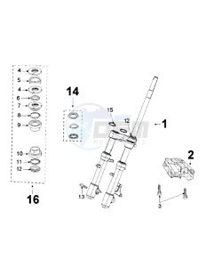 CITYSTAR 125 AC drawing FRONT FORK / STEERINGHEAD