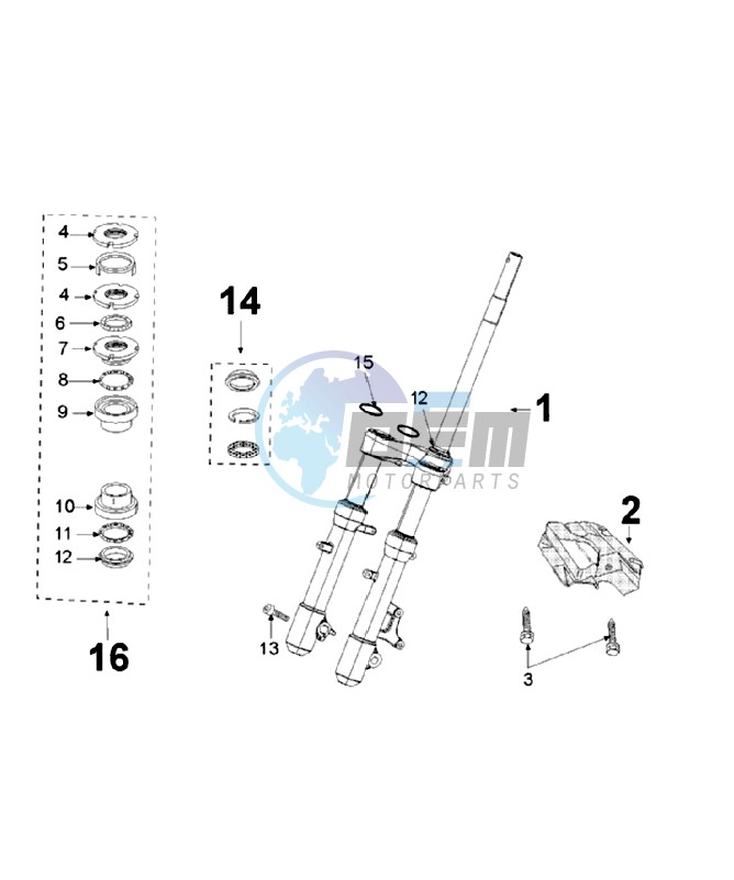 FRONT FORK / STEERINGHEAD