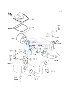 MULE_610_4X4 KAF400AFF EU drawing Air Cleaner