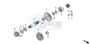 CR250R drawing KICK STARTER SPINDLE