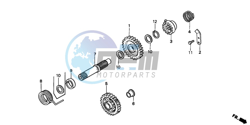 KICK STARTER SPINDLE