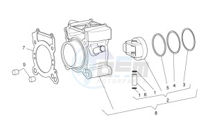 Scarabeo 125-200 ie Light drawing Cylinder