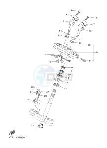 XVS950CU XVS950 XV950 R-SPEC (2DE3) drawing STEERING