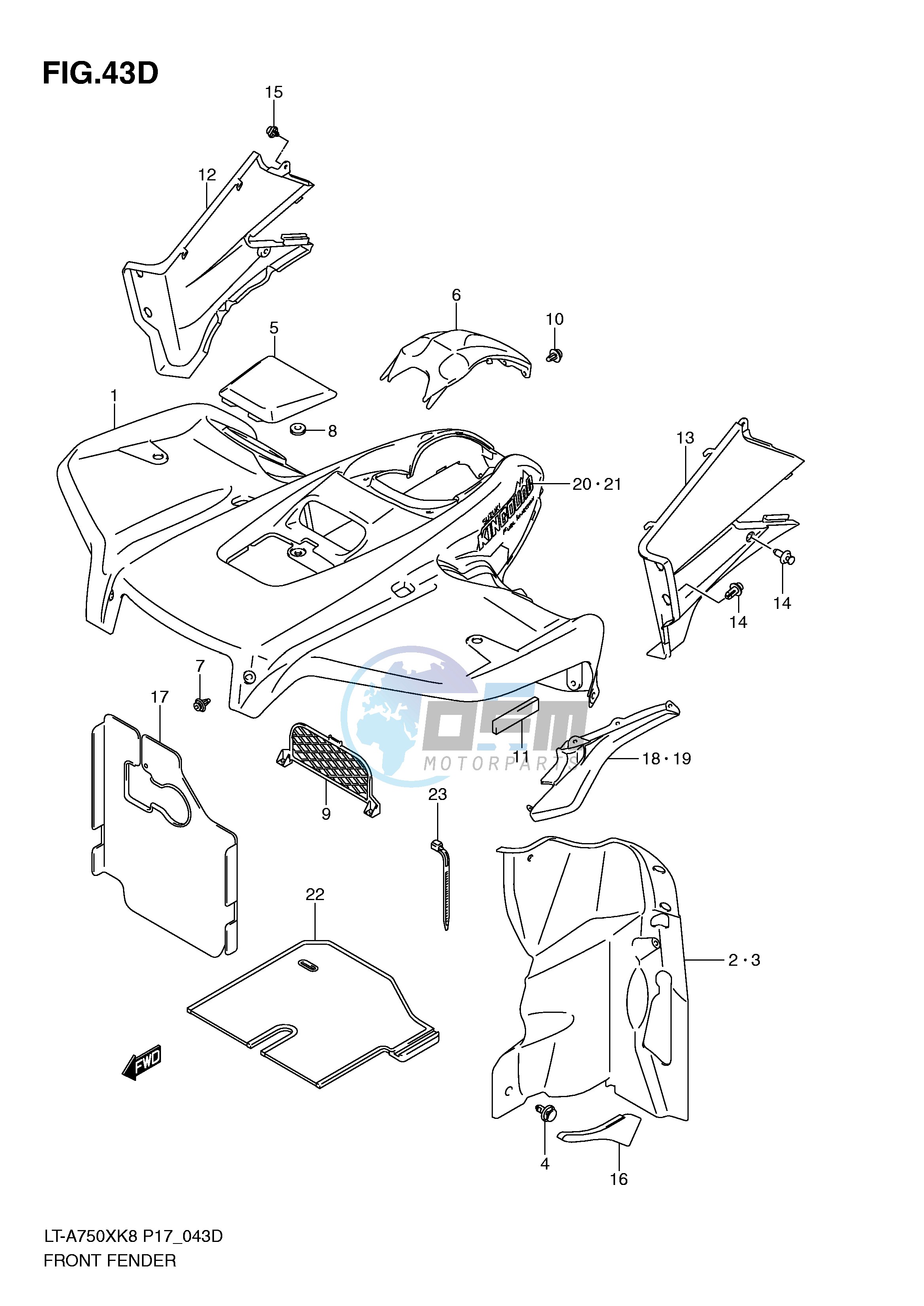 FRONT FENDER (LT-A750XK9 P24)