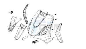 BOULEVARD - 125 CC 4T EU3 drawing FRONT SHIELD