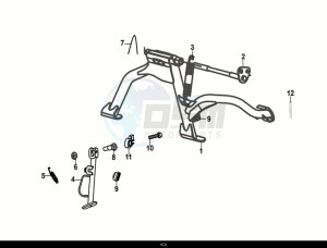 FIDDLE IV 50 (XG05W1-EU) (E5) (M1-M3) drawing MAIN STAND - SIDE STAND