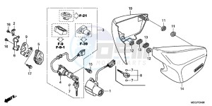 VT750CSC drawing SIDE COVER ( VT750C2B/ C2S/ CS/ C/ CA)