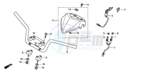 TRX300EX SPORTRAX drawing HANDLE PIPE (TRX300EX'07,'08)