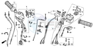 GL1500A GOLDWING ASPENCADE drawing SWITCH/CABLE (GL1500A)