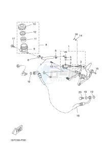 MT125 MT-125 (5D7C) drawing REAR MASTER CYLINDER