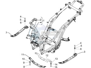 Beverly 250 ie Sport e3 drawing Frame bodywork