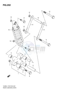 VL800 (E3-E28) VOLUSIA drawing REAR CUSHION LEVER (VL800TL1 E28)