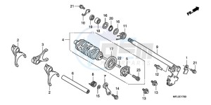 CBR1000RR9 Korea - (KO / MME SPC) drawing GEARSHIFT DRUM