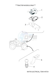 YFM700FWAD GRIZZLY 700 EPS (BDE7) drawing WVTA ELECTRICAL, TOW HITCH