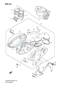 VL800 (E3-E28) VOLUSIA drawing AIR CLEANER (MODEL K6 K7 K8)