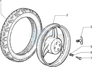 VELOFAX 50 drawing Rear wheel - Tyre