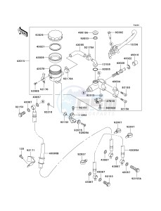 ZX 1000 C [NINJA ZX-10R] (C2) C2 drawing FRONT MASTER CYLINDER