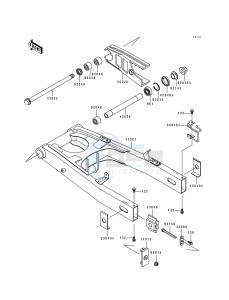 ZX 1100 F [GPZ 1100 ABS] (F1) [GPZ 1100 ABS] drawing SWINGARM