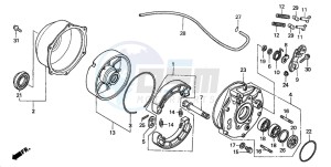 TRX350FM FOURTRAX 350 4X4 drawing REAR BRAKE PANEL