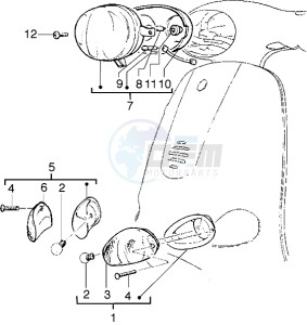 Liberty 125 drawing Optical unit