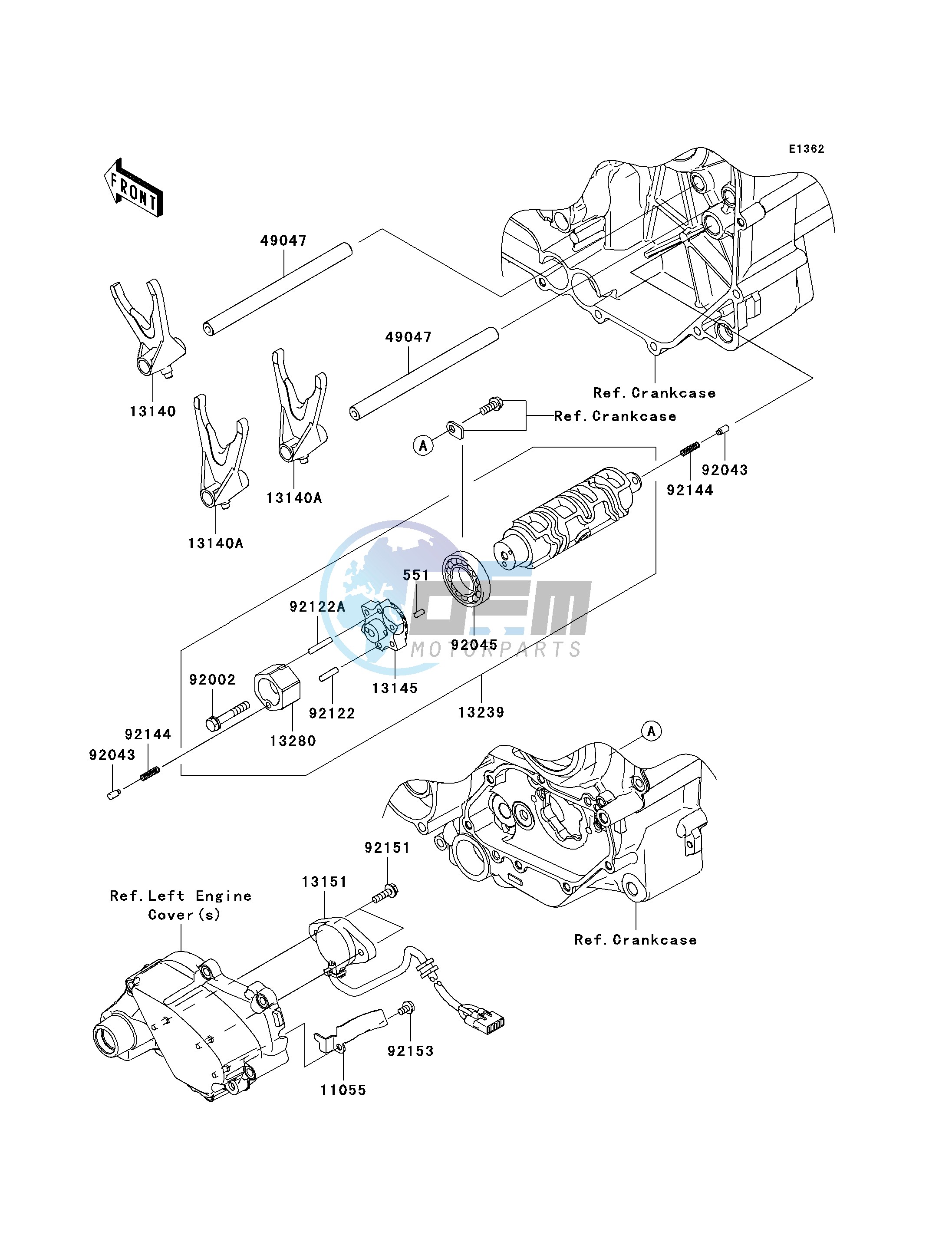 GEAR CHANGE DRUM_SHIFT FORK-- S- -