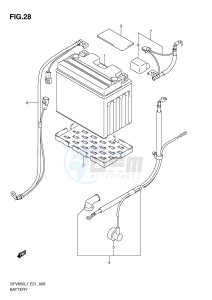 SFV650 (E21) Gladius drawing BATTERY (SFV650UL1 E21)