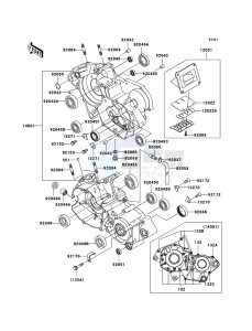 KX125 KX125-M3 EU drawing Crankcase