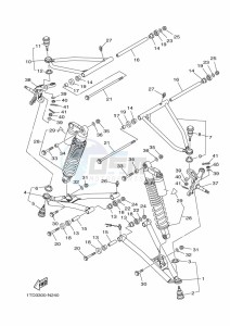 YFZ450R (BKDD) drawing FRONT SUSPENSION & WHEEL