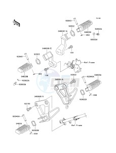 KL 650 E [KLR650] (E8F-E9F) E9F drawing FOOTRESTS