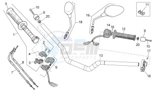 Tuono 1000 v4 R Std APRC drawing Handlebar - Controls