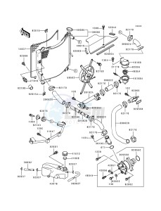 ZX 750 K [NINJA ZX-7R] (K1-K2) [NINJA ZX-7R] drawing RADIATOR