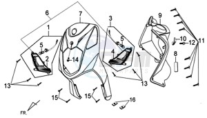 X'PRO 50 (25 KM/H) (AE05W5-NL) (L4-M1) drawing FRONT COVER FRONT INNER BOX