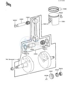 KX 60 A [KX60] (A1-A2) [KX60] drawing CRANKSHAFT_PISTON