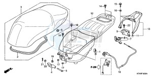 SH300B drawing SEAT/LUGGAGE BOX