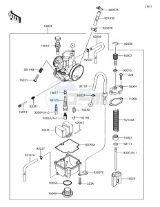 KX85 KX85CEF EU drawing Carburetor