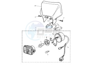 TT R 600 drawing HEADLIGHT, AUSTRALIA