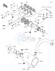 JET SKI ULTRA LX JT1500KHF EU drawing Muffler(s)