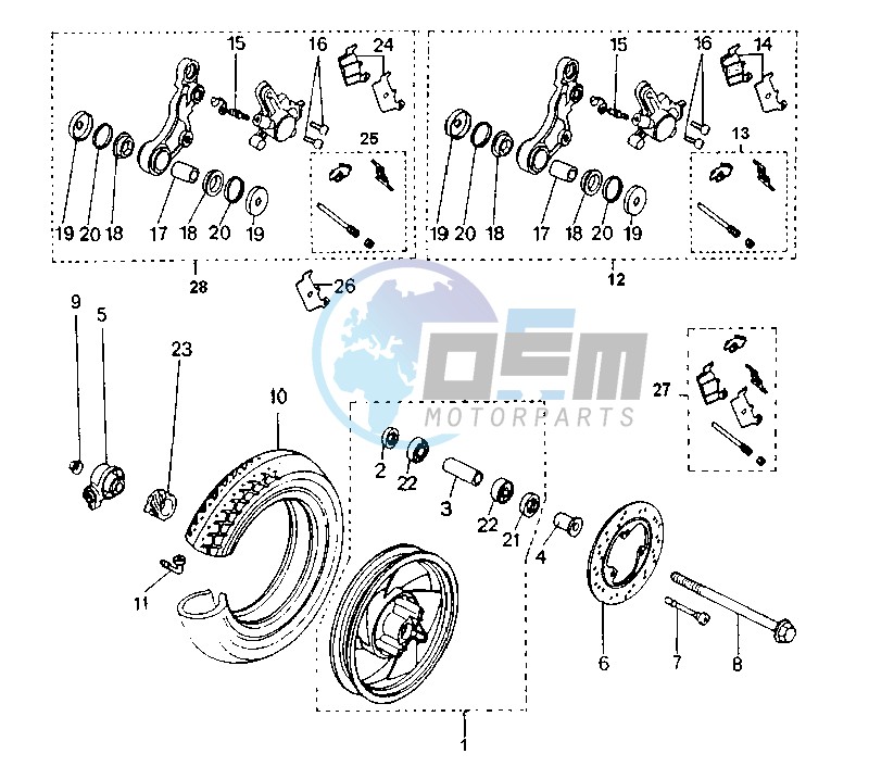 FRONT WHEEL (MODEL SV 50RG)