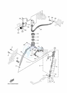 TRACER 9 GT MTT890D (BAPV) drawing REAR MASTER CYLINDER