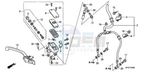 CB600F9 Europe Direct - (ED) drawing FR. BRAKE MASTER CYLINDER (CB600F/F3)