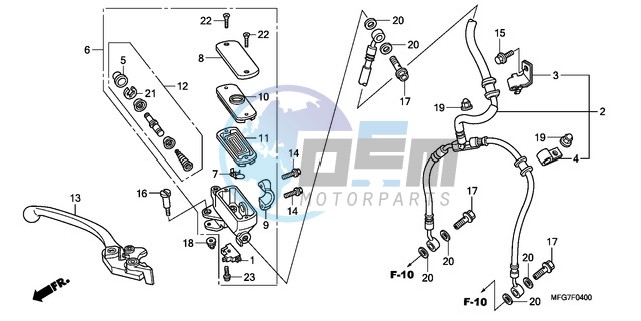 FR. BRAKE MASTER CYLINDER (CB600F/F3)