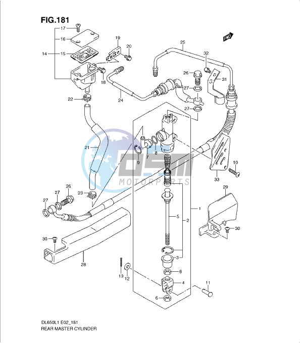 REAR MASTER CYLINDER (DL650AL1 E19)