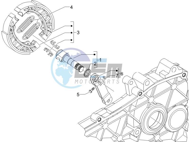 Rear brake - Brake jaw