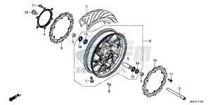 CB650FAE CB650FA 2ED drawing FRONT WHEEL