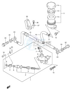 GSX600F (E2) Katana drawing REAR MASTER CYLINDER