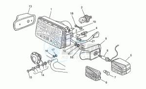 NTX 650 drawing Headlight-horn